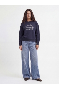 Jack and Jones JXMERLE RLX SHORT LS CREW SWT LN night sky/vancouver
