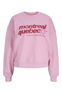 Jack and Jones JXMERLE RLX SHORT LS CREW SWT LN orchid smoke/montreal quebec