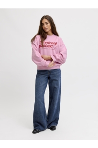 Jack and Jones JXMERLE RLX SHORT LS CREW SWT LN orchid smoke/montreal quebec
