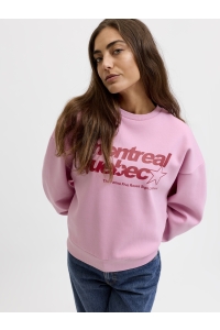 Jack and Jones JXMERLE RLX SHORT LS CREW SWT LN orchid smoke/montreal quebec