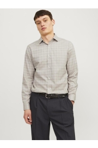 JACK%JONES PREMIUM JPRBLAPARKER CHECK L/S SHIRT SN greige/slim fit