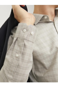 JACK%JONES PREMIUM JPRBLAPARKER CHECK L/S SHIRT SN greige/slim fit