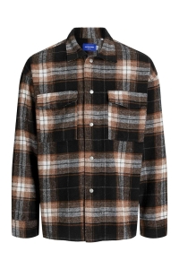 JACK&JONES ORIGINALS JORVESTERBRO CHECK OVERSHIRT LS SN black
