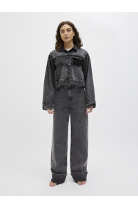 JACK&JONES ORIGINALS JXTOKYO WIDE FOLD HW JEANS DNM LN grey denim