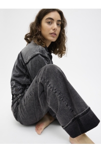 JACK&JONES ORIGINALS JXTOKYO WIDE FOLD HW JEANS DNM LN grey denim