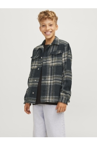 jack en jones boys JORVESTERBRO CHECK OVERSHIRT LS JNR forest river