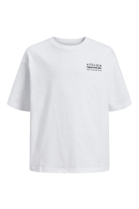 jack en jones boys JORBROOKLYN GRAPHIC BACK TEE SS C. : bright white/volume