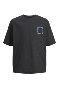 jack en jones boys JORBROOKLYN GRAPHIC BACK TEE SS C. : black/volume
