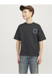 jack en jones boys JORBROOKLYN GRAPHIC BACK TEE SS C. : black/volume