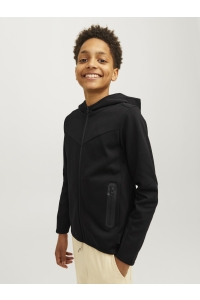 jack en jones boys JCOFUSION SWEAT ZIP HOOD NOOS JNR black