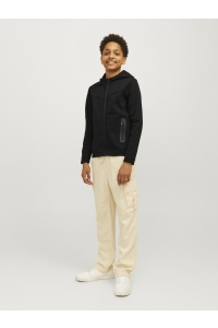 jack en jones boys JCOFUSION SWEAT ZIP HOOD NOOS JNR black