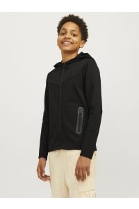 jack en jones boys JCOFUSION SWEAT ZIP HOOD NOOS JNR black