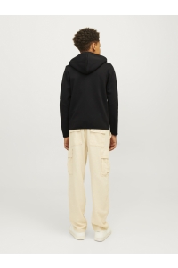 jack en jones boys JCOFUSION SWEAT ZIP HOOD NOOS JNR black