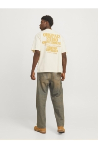 JACK&JONES ORIGINALS JORROXBURY TYPE TEE SS CREW NECK antique white