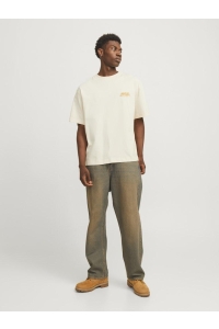 JACK&JONES ORIGINALS JORROXBURY TYPE TEE SS CREW NECK antique white