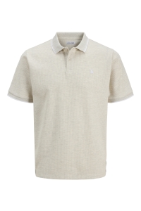 JJEAUSTIN POLO SS NOOS antique white/play & melange