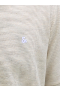 JJEAUSTIN POLO SS NOOS antique white/play & melange
