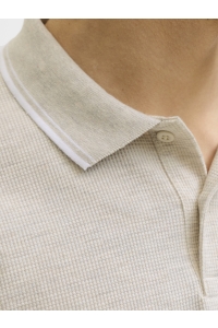 JJEAUSTIN POLO SS NOOS antique white/play & melange