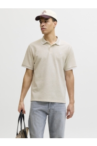 JJEAUSTIN POLO SS NOOS antique white/play & melange
