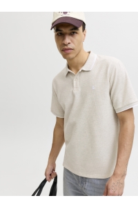 JJEAUSTIN POLO SS NOOS antique white/play & melange