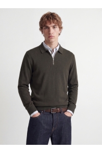 JJEEMIL KNIT POLO HALF ZIP LS NOOS rosin