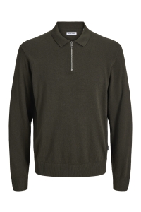 JJEEMIL KNIT POLO HALF ZIP LS NOOS rosin