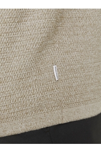 JJEGEORGE KNIT POLO SS SN coriander/w. cloud dancer