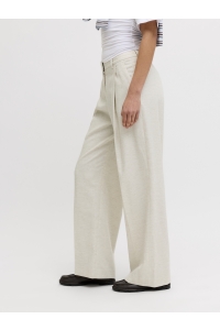 Jack and Jones JXELLIS STRUCTURED WIDE HW PANT TLR: feather gray/white melange