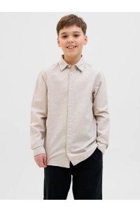 jack en jones boys JJEBREEZE LINEN BLEND SHIRT LS SN J: crockery