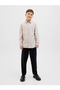 jack en jones boys JJEBREEZE LINEN BLEND SHIRT LS SN J: crockery