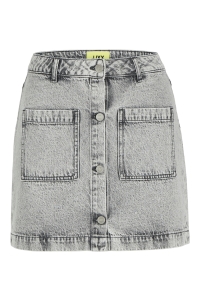 JACK&JONES ORIGINALS JXSANDY SHORT MW PKT DENIM SKIRT DN: light grey denim
