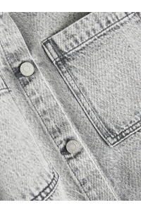 JACK&JONES ORIGINALS JXSANDY SHORT MW PKT DENIM SKIRT DN: light grey denim