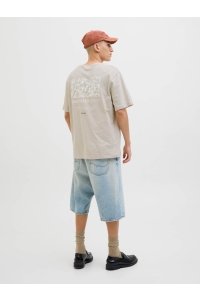 JACK&JONES ORIGINALS JJJEFF MONOCHROME TEE SS CREW NECK moonbeam