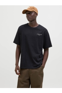 JACK&JONES ORIGINALS JJJEFF MONOCHROME TEE SS CREW NECK black