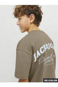 jack en jones boys JJEBRANDES BACKP RELAXED TEE SS SN : coriander