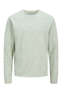 JJESUMMER KNIT CREW NECK SN iceberg green/w. white