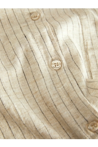 JACK&JONES ORIGINALS JXJAMIE BREEZE SUMMER LS SHIRT WVN : feather gray/pinstripe