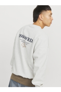JJEURBAN EDGE STUDIO SWEAT CREW NOO: white melange
