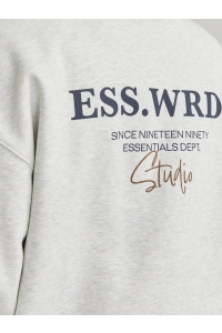 JJEURBAN EDGE STUDIO SWEAT CREW NOO: white melange