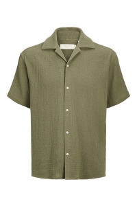 Jack and Jones JORCOBA STRIPE RESORT SHIRT SS SN dusty green