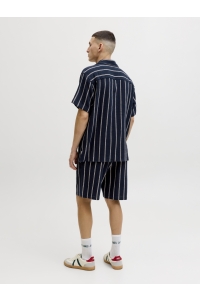 Jack and Jones JORCOBA STRIPE RESORT SHIRT SS SN sky captain/stripes