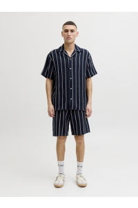 Jack and Jones JORCOBA STRIPE RESORT SHIRT SS SN sky captain/stripes