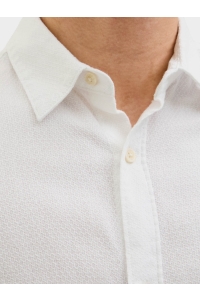 JACK&JONES ORIGINALS JORVARENNA DOBBY SHIRT SS cloud dancer