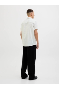 JACK&JONES ORIGINALS JORVARENNA DOBBY SHIRT SS cloud dancer