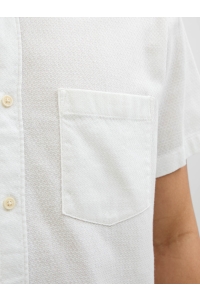 JACK&JONES ORIGINALS JORVARENNA DOBBY SHIRT SS cloud dancer