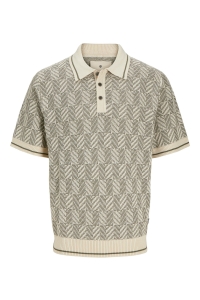 JACK%JONES PREMIUM JPRBLUCODY STRUCTURE KNIT POLO SS tea leaf