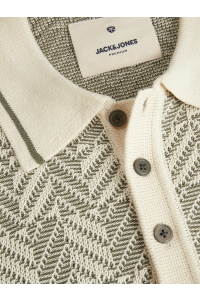 JACK%JONES PREMIUM JPRBLUCODY STRUCTURE KNIT POLO SS tea leaf