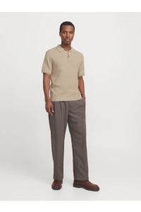 JACK%JONES PREMIUM JPRCCCOOPER KNIT POLO SS SN greige