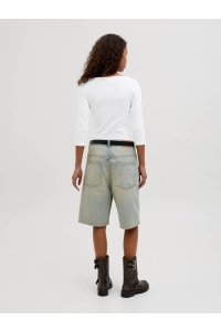 JACK&JONES ORIGINALS JXFIFI STR 3/4 BOATNECK TOP JRS NOO: bright white