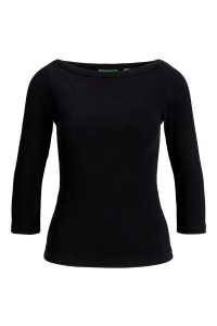 JACK&JONES ORIGINALS JXFIFI STR 3/4 BOATNECK TOP JRS NOO: black